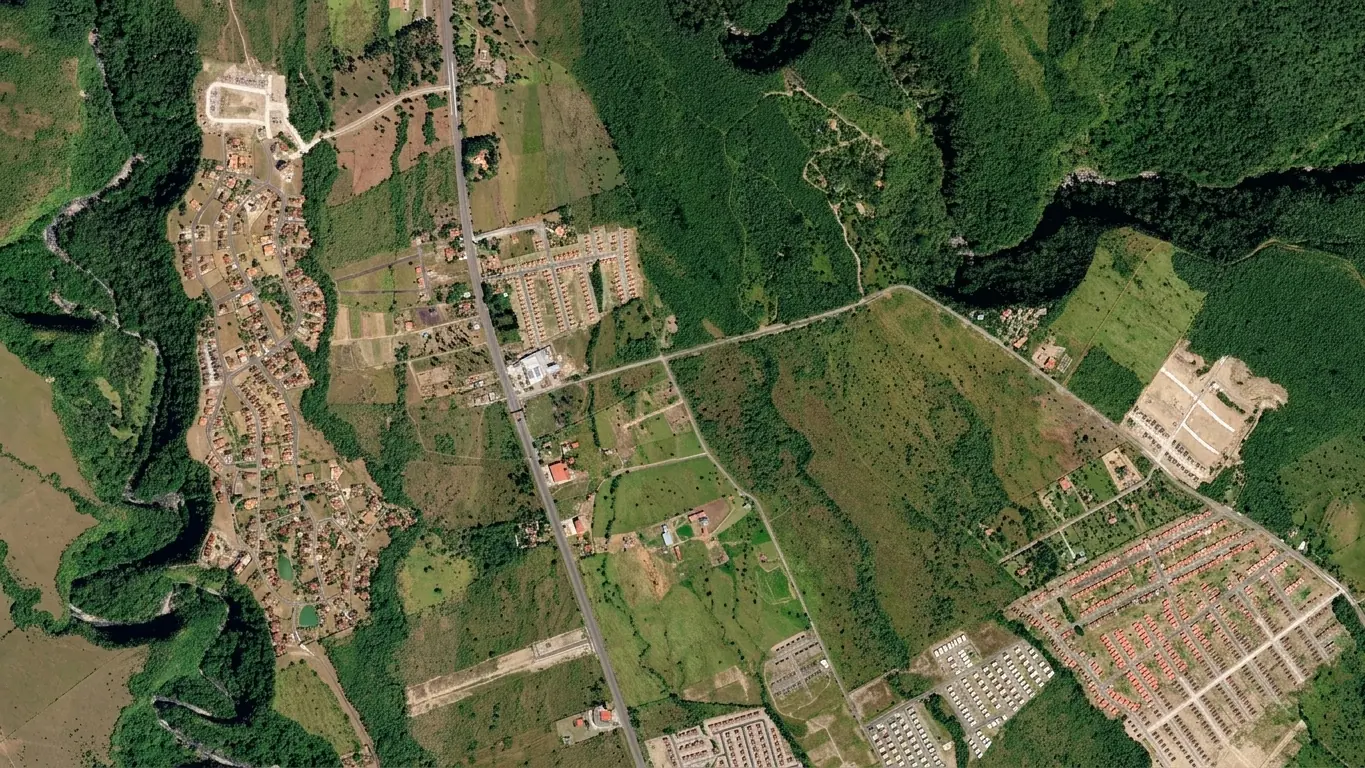 Mapa aéreo (vista superior) del entorno de The View Boquete